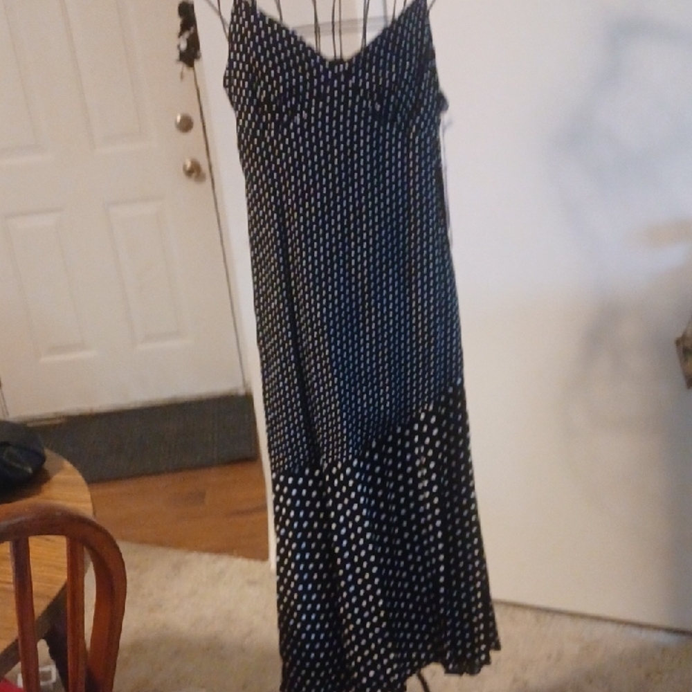 Black and White Polka Dot Maxi Dress